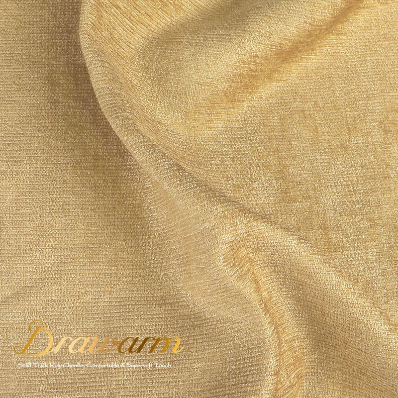 BRAWARM Throw Pillow Covers 12x20 Inches - Gold Chenille Lumbar Pillow Covers Pack of 2, Solid Dyed Soft Chenille Pillow Cases for Couch Sofa Bed Home Decoration - Image 4